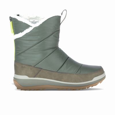Merrell Snowcreek Sport Mid Zip Polar Waterproof Vandringskängor Dam Olivgröna (SE438526)